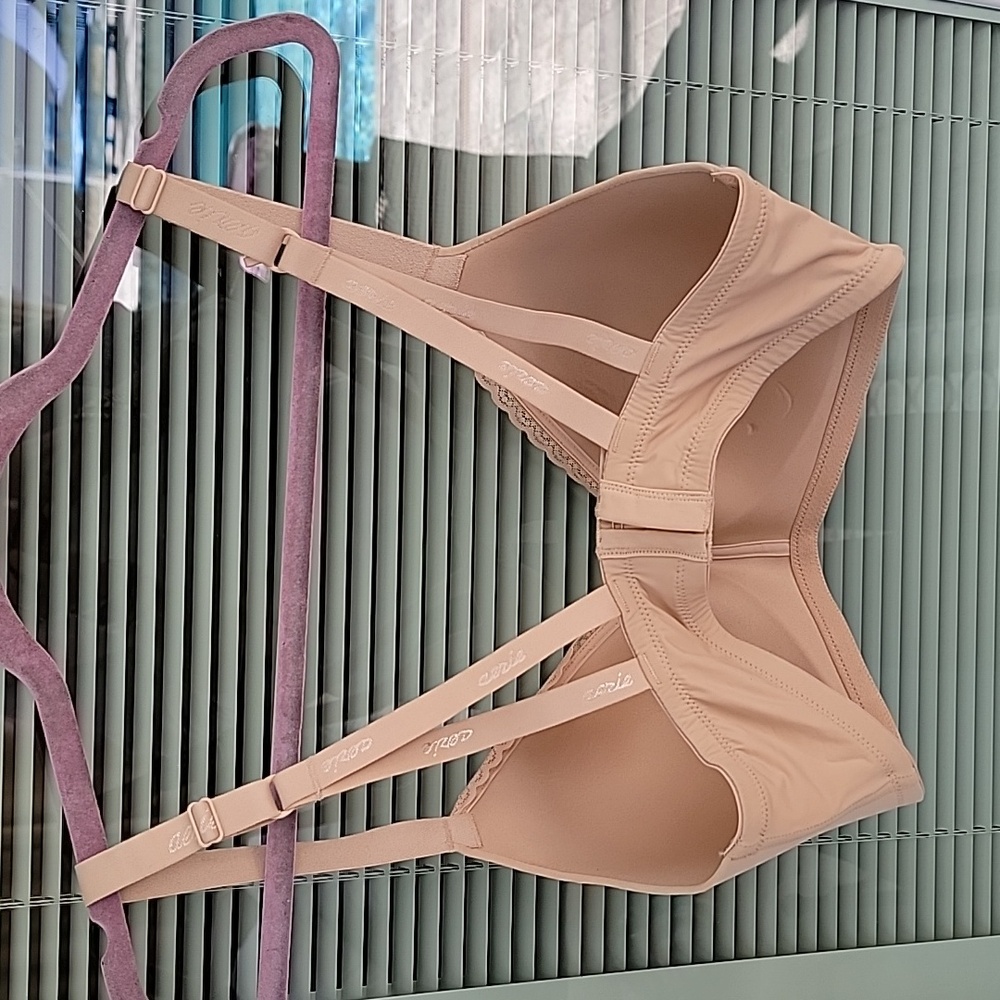 Aerie Real Happy Wireless Lightly Lined Bra Sz 36 DD In The Color Sans - Picture 3 of 10